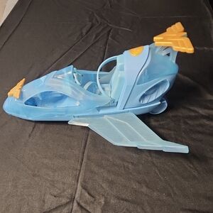 Blue Toy Vehicle with Gold Accents